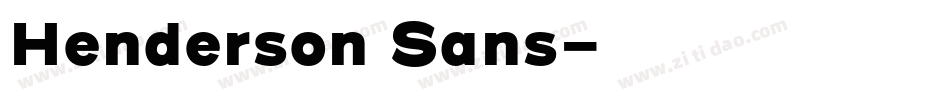 Henderson Sans字体转换